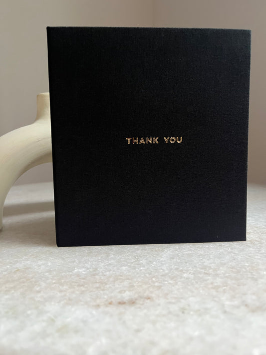 Modern Gift Card Holder - Black 'Thank you'