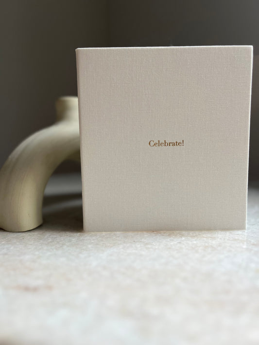 Modern Gift Card Holder - Ivory White 'Celebrate'