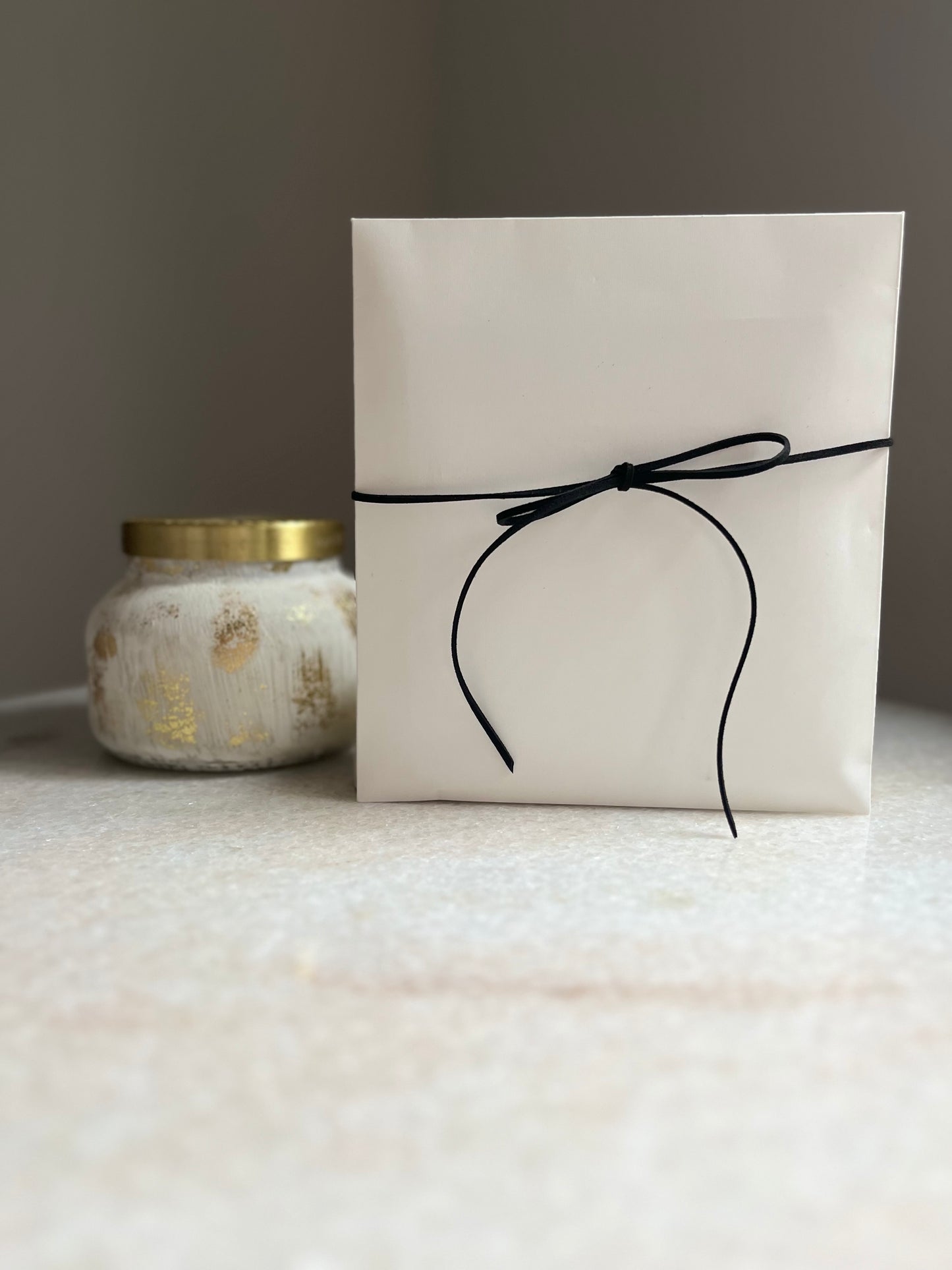 Modern Gift Card Holder - Ivory White 'Celebrate'