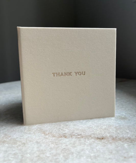 MINI Modern Gift Card Holder -Oatmeal Beige 'Thank you'