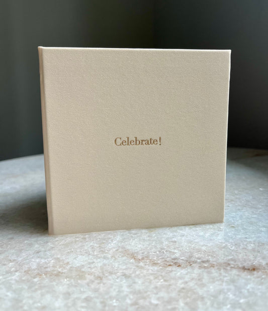 MINI Modern Gift Card Holder -Oatmeal Beige 'Celebrate'