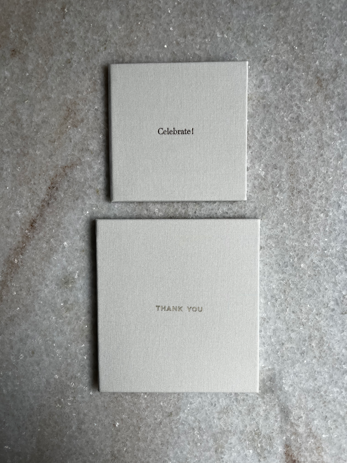 MINI Modern Gift Card Holder -Oatmeal Beige 'Thank you'