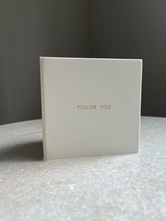 MINI Modern Gift Card Holder - Ivory White 'Thank you'