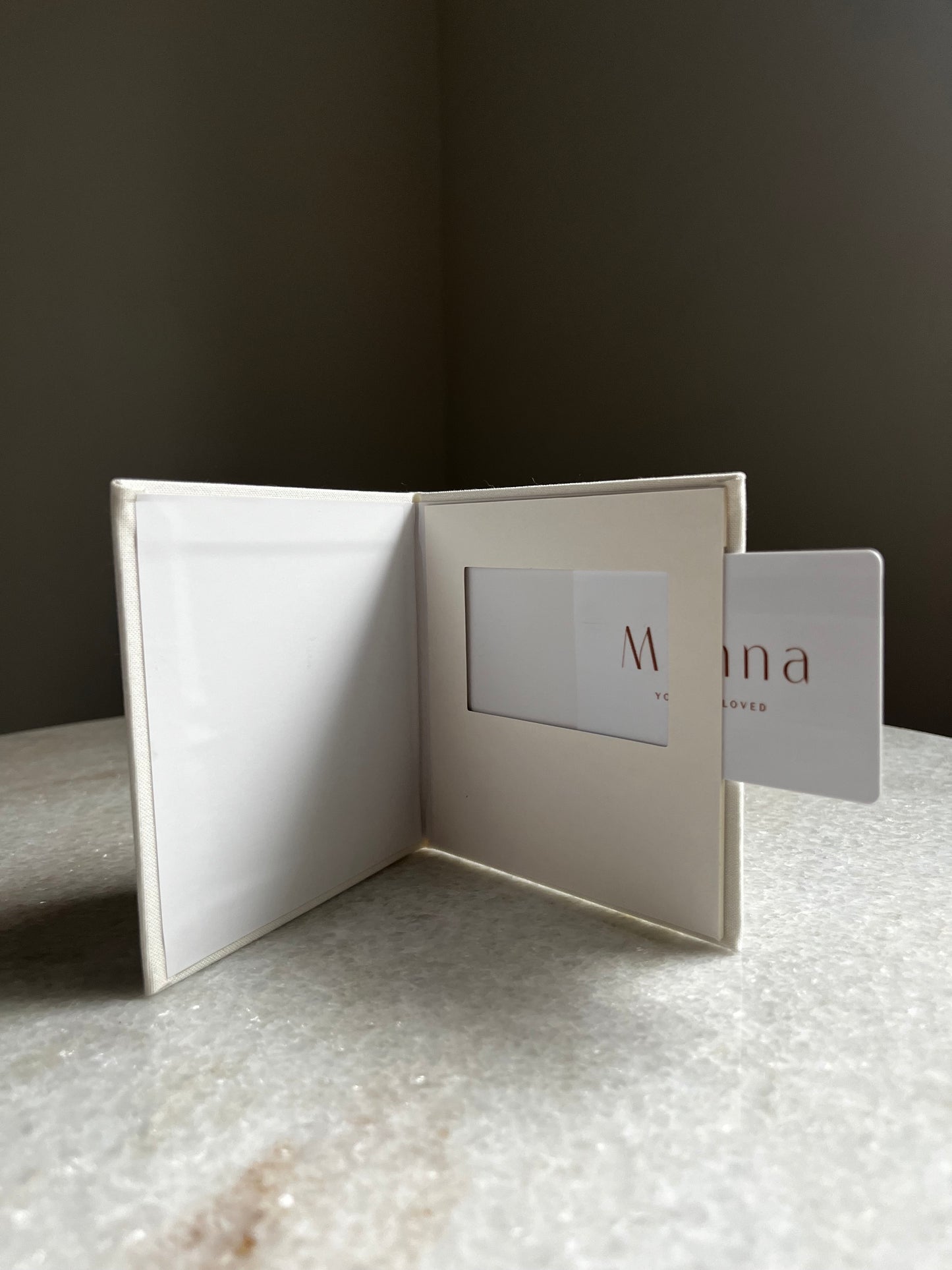 MINI Modern Gift Card Holder - Ivory White 'Thank you'