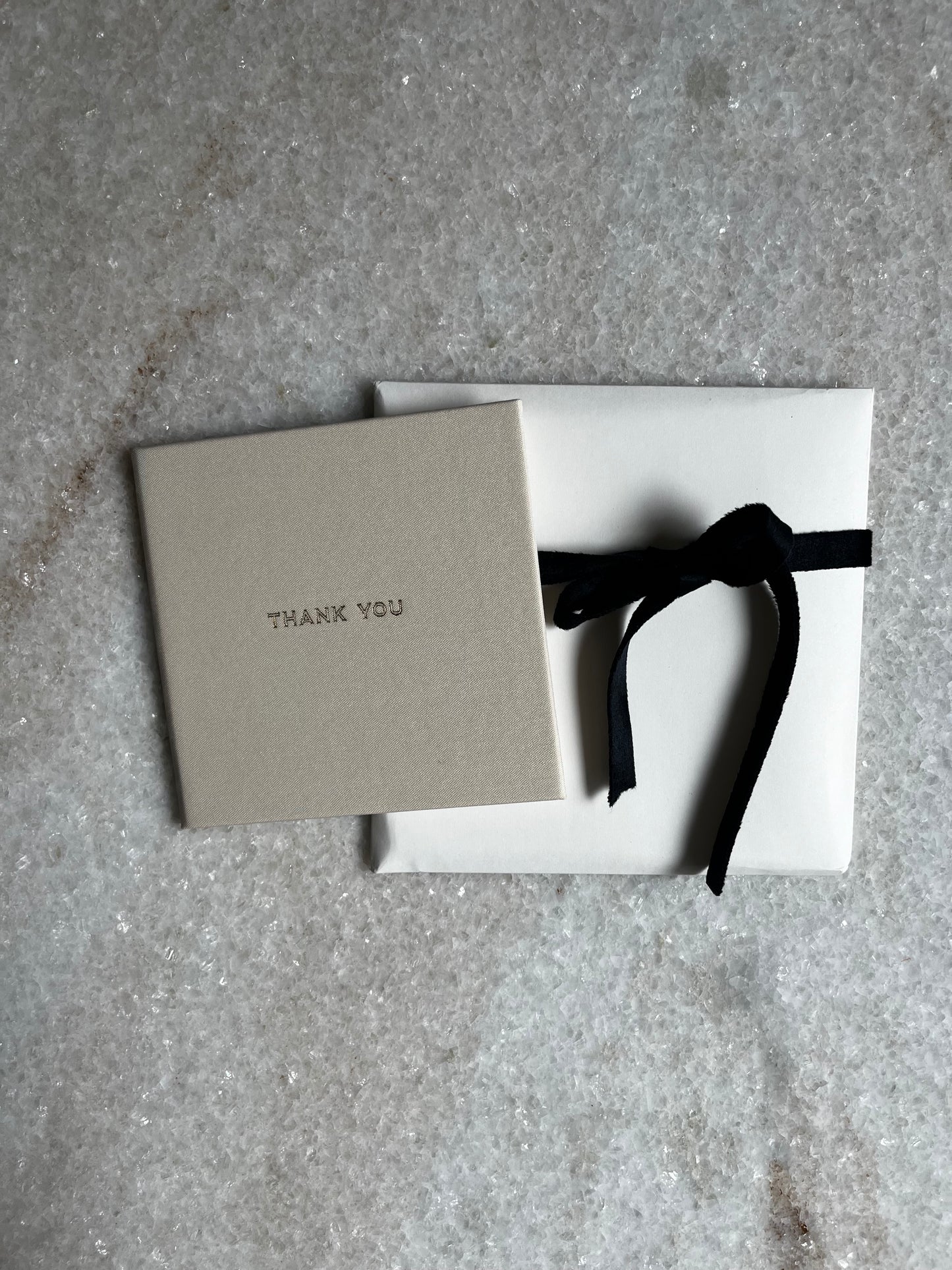 MINI Modern Gift Card Holder -Oatmeal Beige 'Thank you'