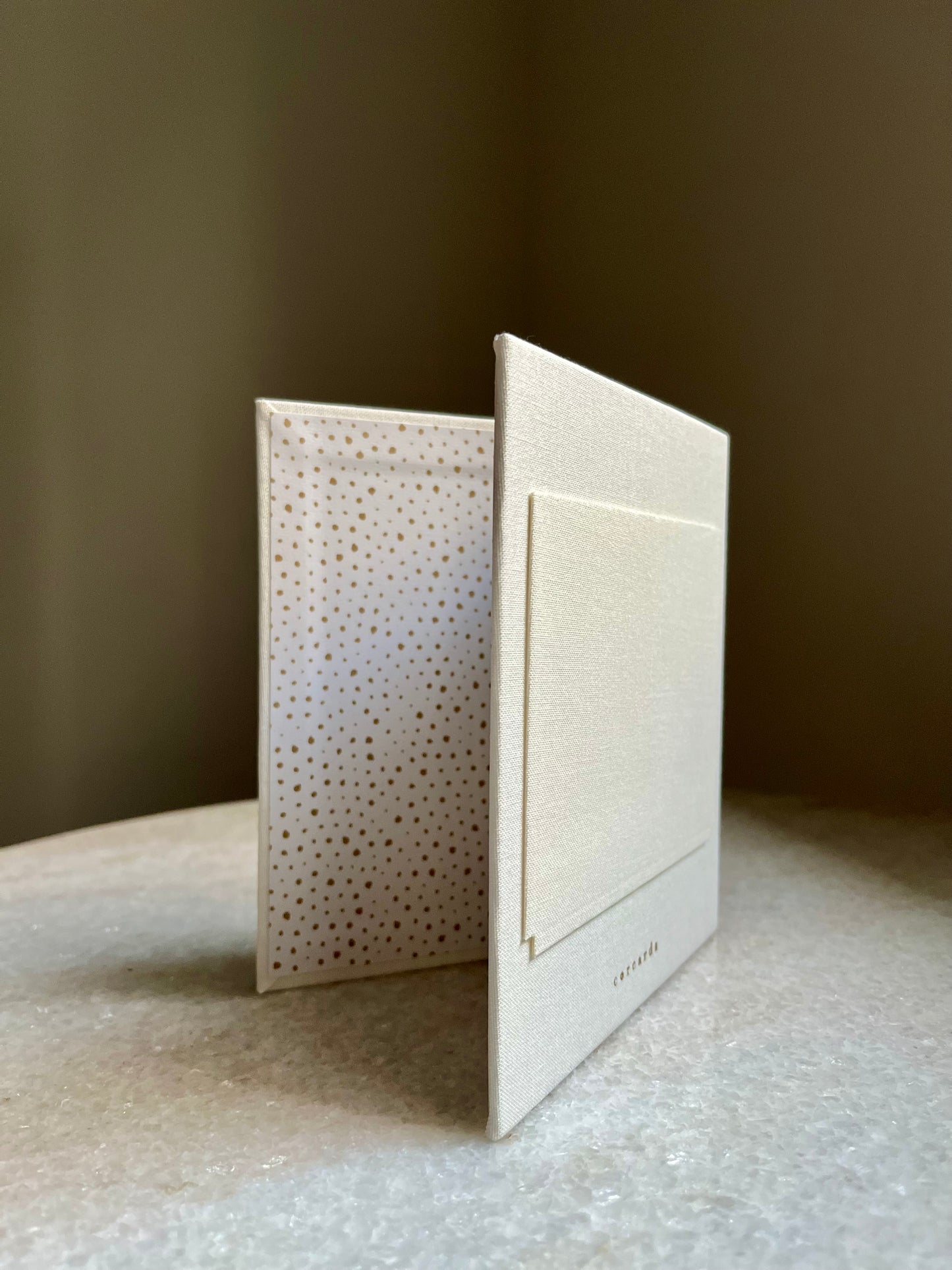 Modern Gift Card Holder- Ivory White 'Thank you'