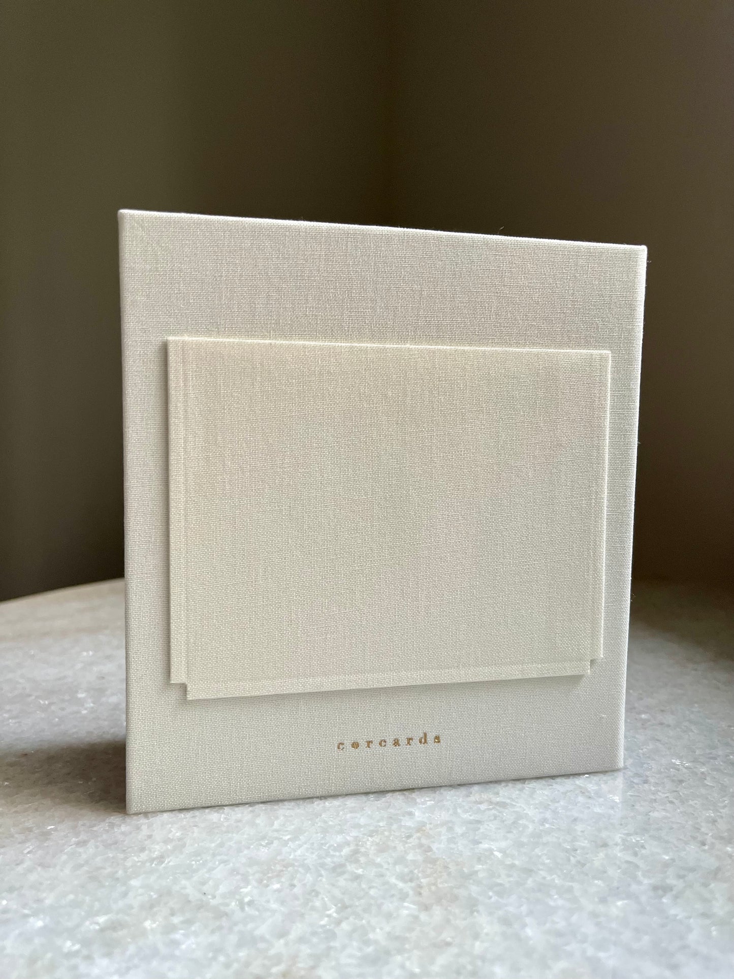 Modern Gift Card Holder- Ivory White 'Thank you'