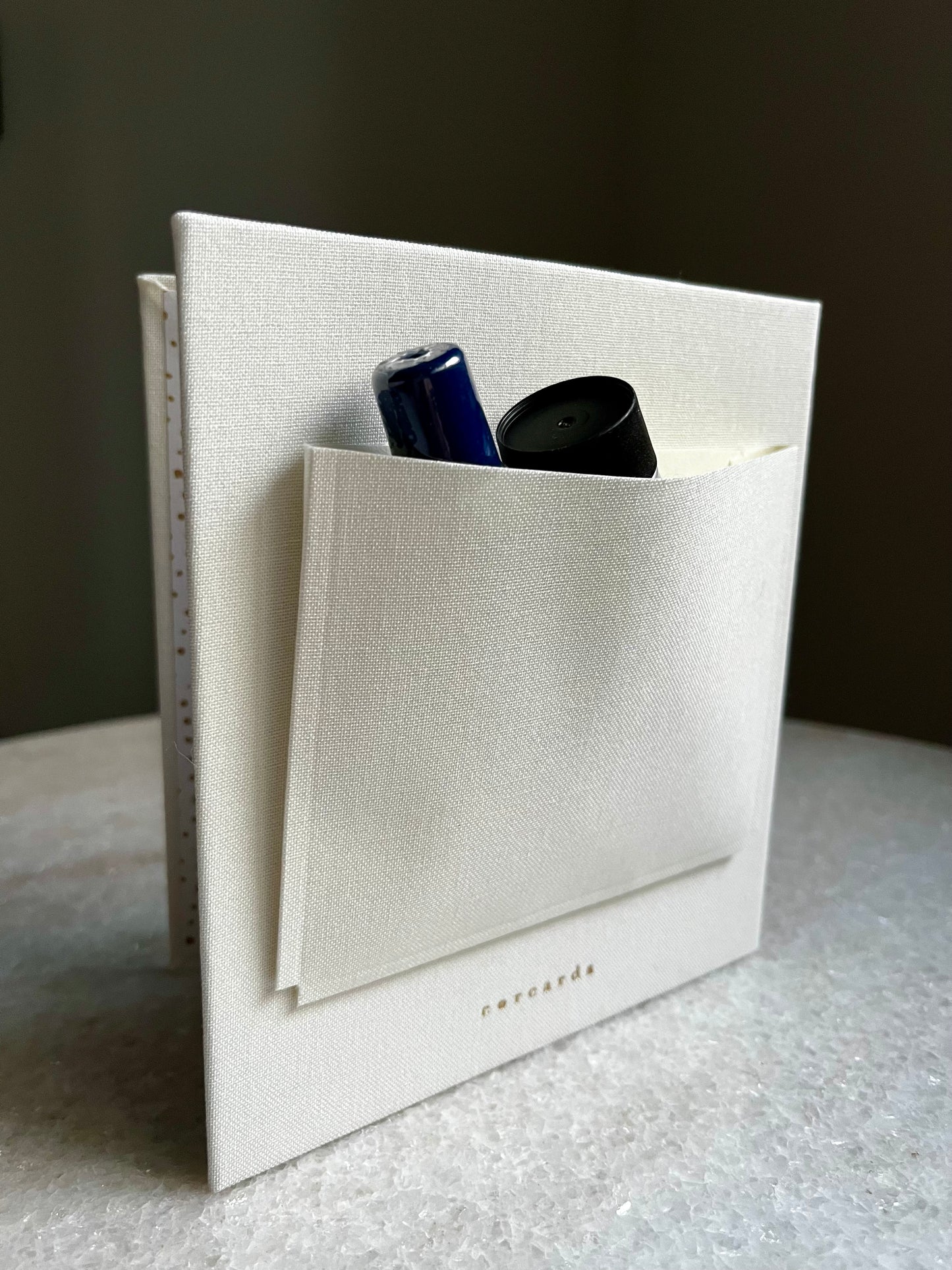 Modern Gift Card Holder- Ivory White 'Thank you'