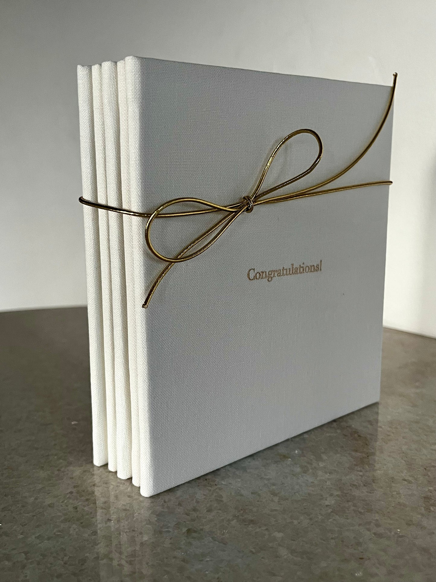 Modern Gift Card Holder- Ivory White 'Thank you'